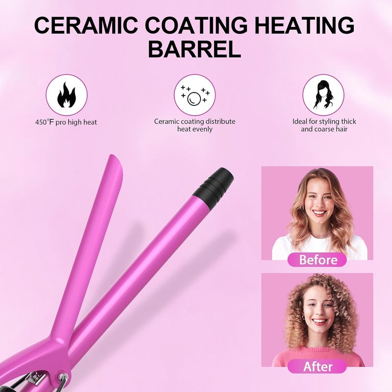 DAN Technology 1/2 Inch Curling Iron 13mm Small Ceramic Curling Wand with Adjustable Temperature Dual Voltage for Tight Curls Short Hair and Ringlets - Image 2